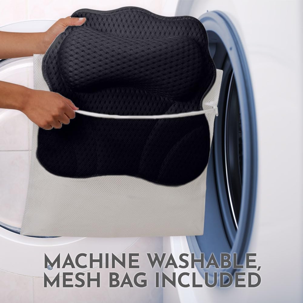 WONDERfoam hypoallergenic soft mesh cushion is gentle on skin during soaks.
