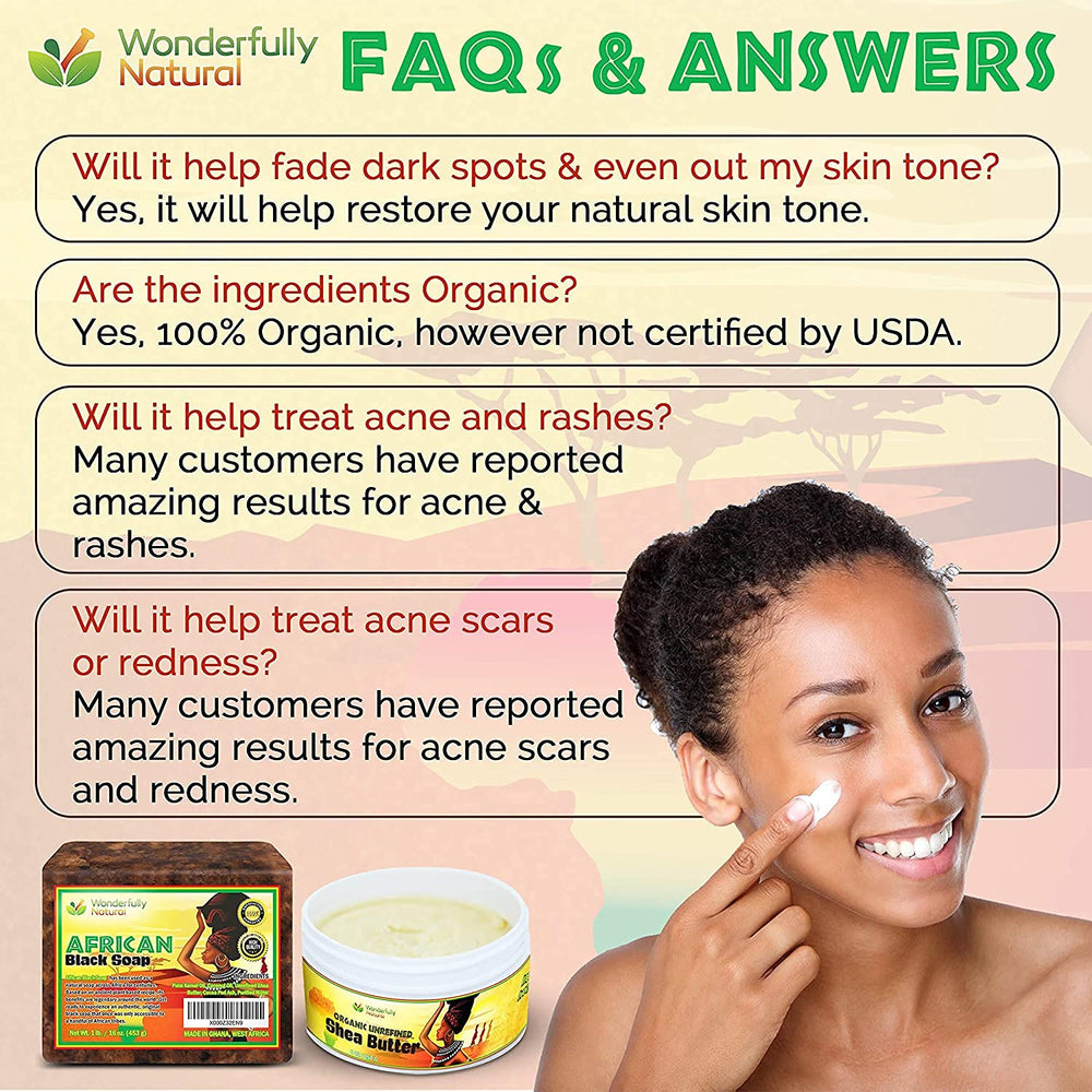 Wonderfully Natural African Black Soap for face use supports gentle cleansing and balanced hydration.