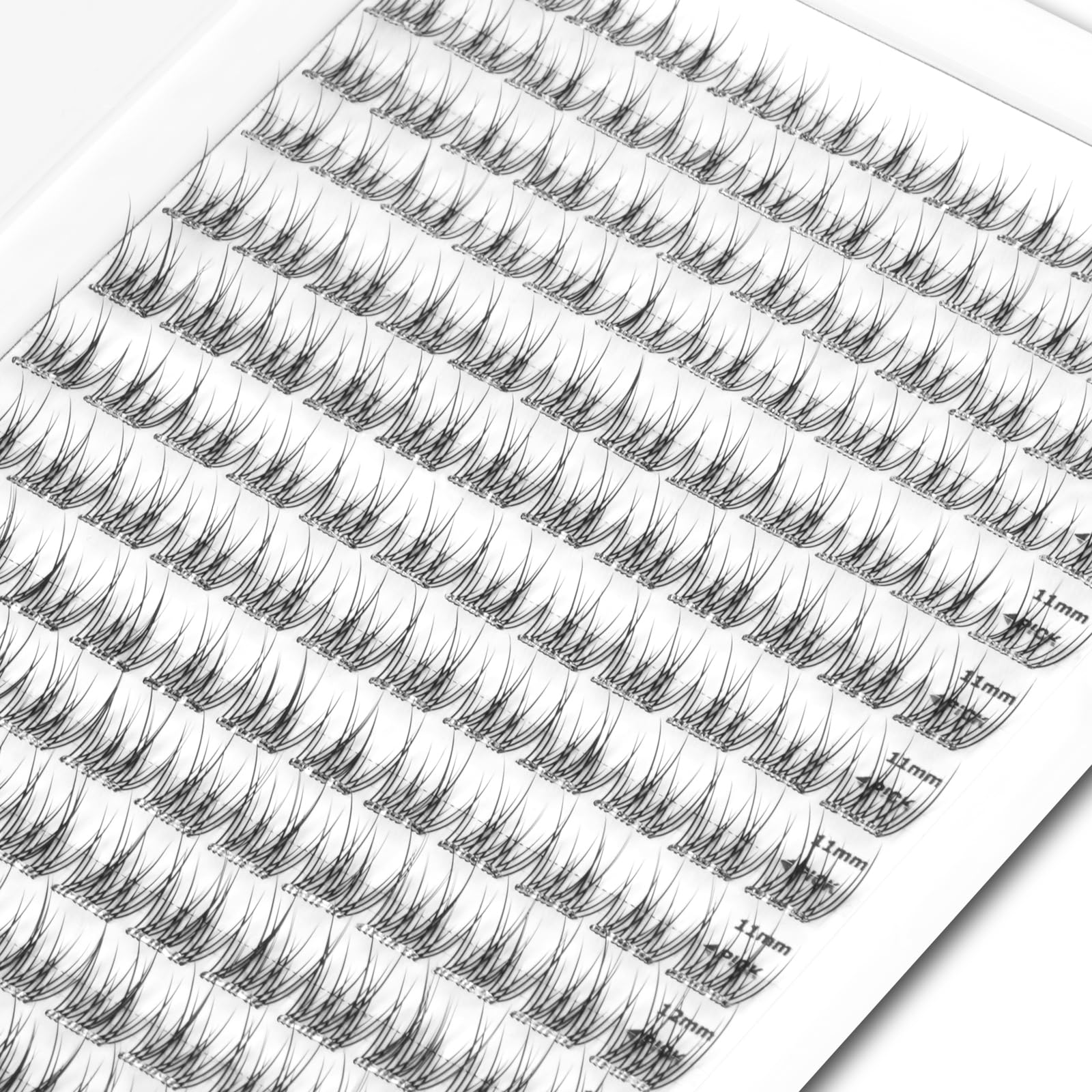 WONSIS clear-band lash clusters with invisible strip for seamless blend