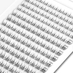WONSIS clear-band lash clusters with invisible strip for seamless blend