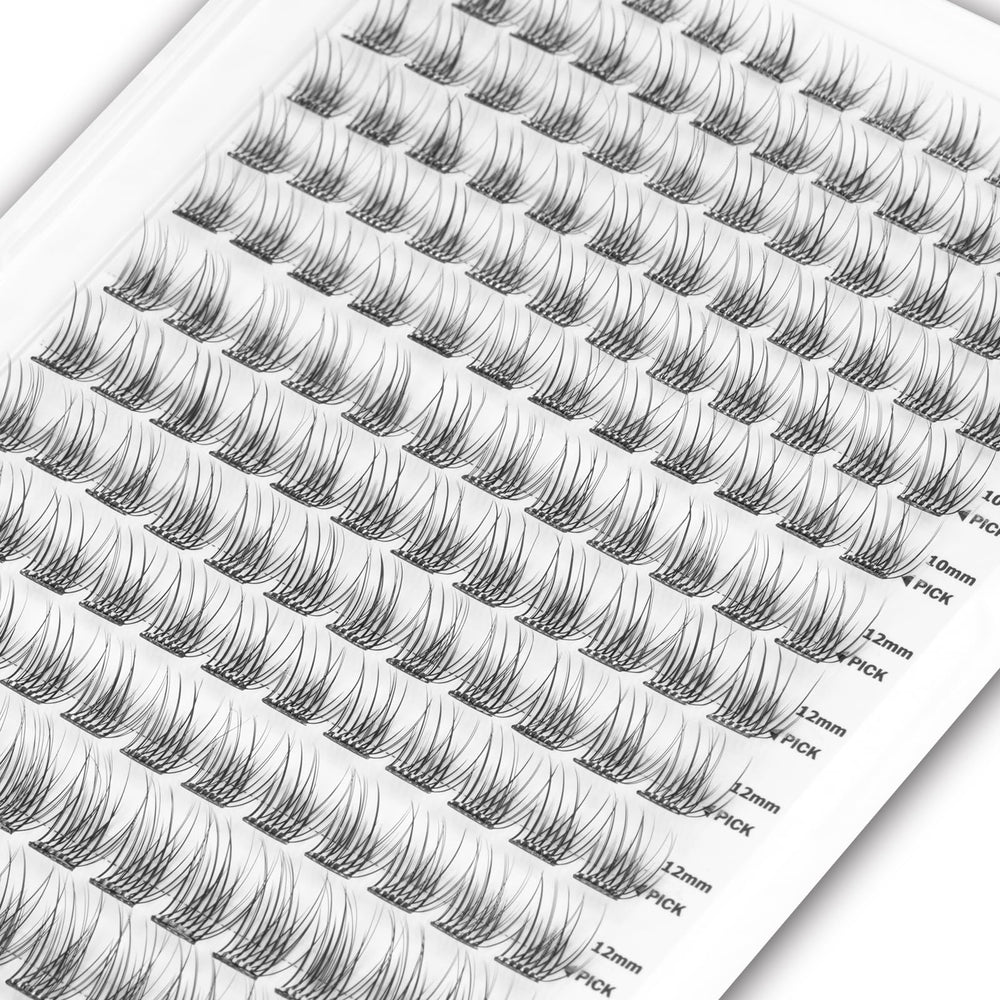 WONSIS self adhesive eyelashes application step showing quick one step wear.