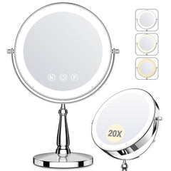 WOOCICA makeup mirror with lights 9-inch panel for precise makeup application