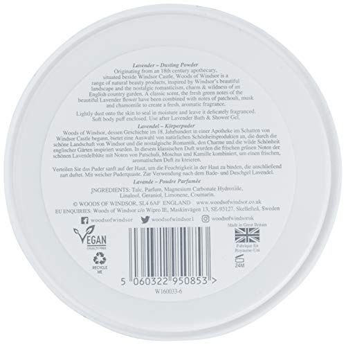 Gift-for-her presentation featuring Woods of Windsor lavender powder for occasions.