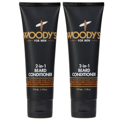 Woodys 2-in-1 beard wash-conditioner bottle delivers hydrated, manageable beard.