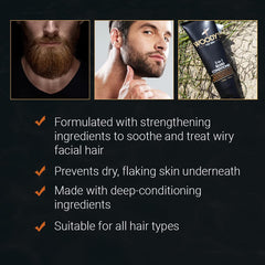 Woodys grapefruit-scent beard care bottle label evokes refreshed grooming ritual.