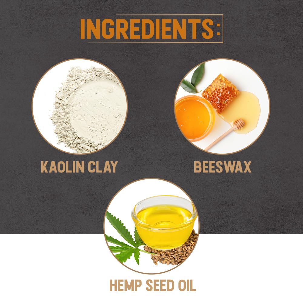 Woody's Hair Clay works with all hair types for adaptable styling