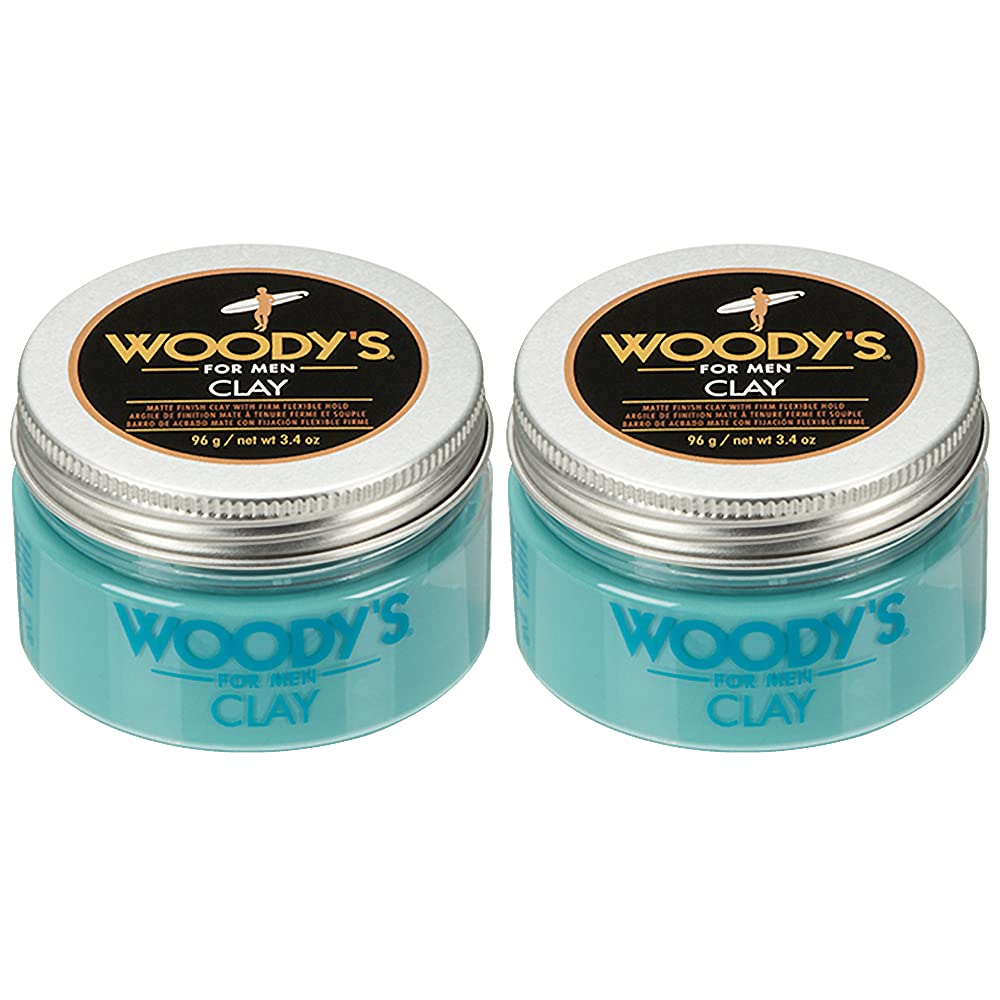 Woody's Hair Clay matte finish application highlights natural texture