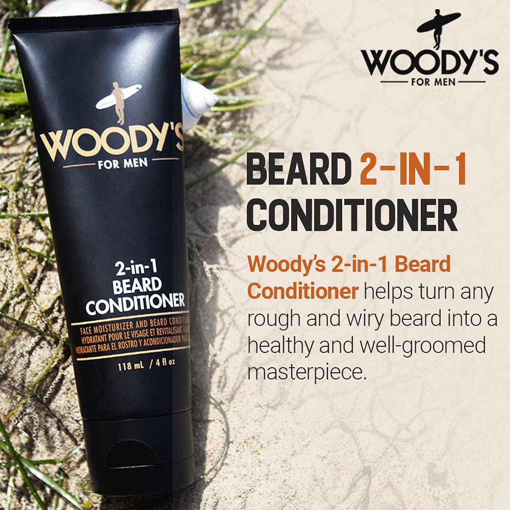 Woodys vitamin-e-panthenol-matrixyl ingredients promote softer beard and healthier skin.