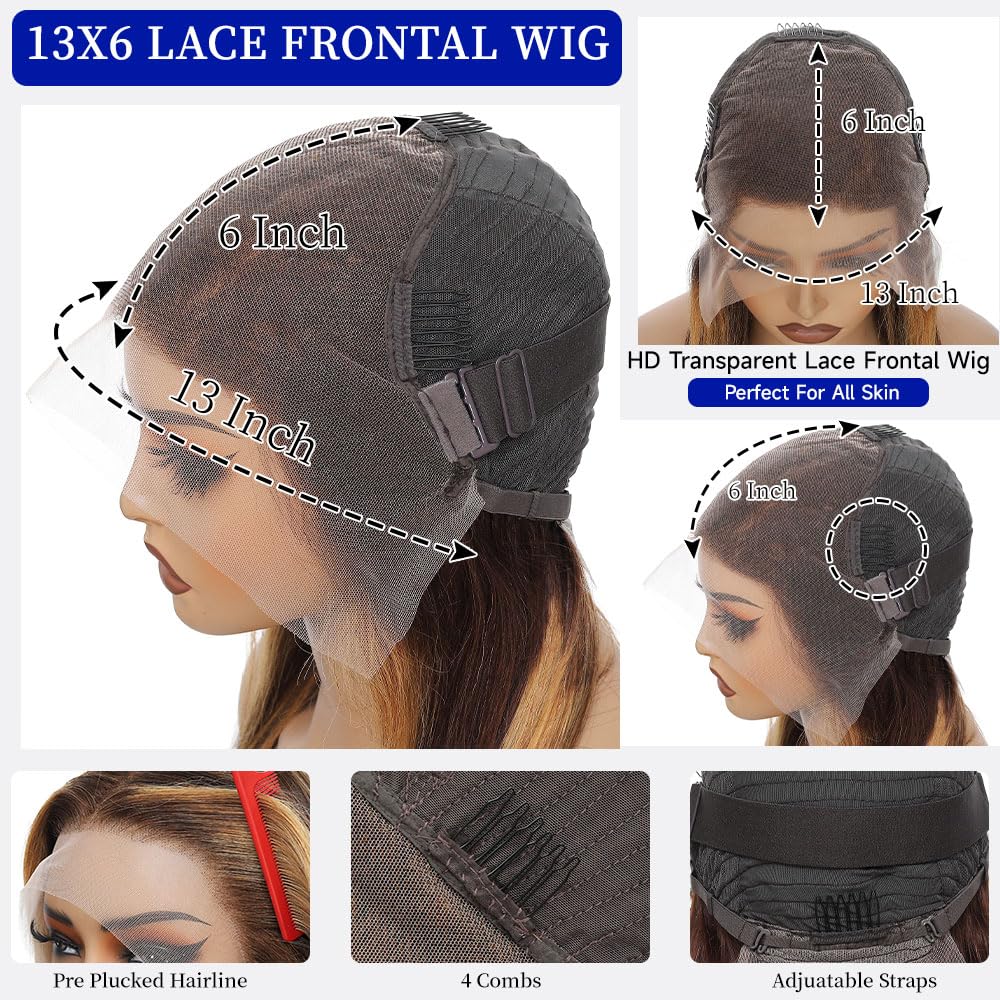 WOOMN ombre wig ready for half-up or high-pony styling.