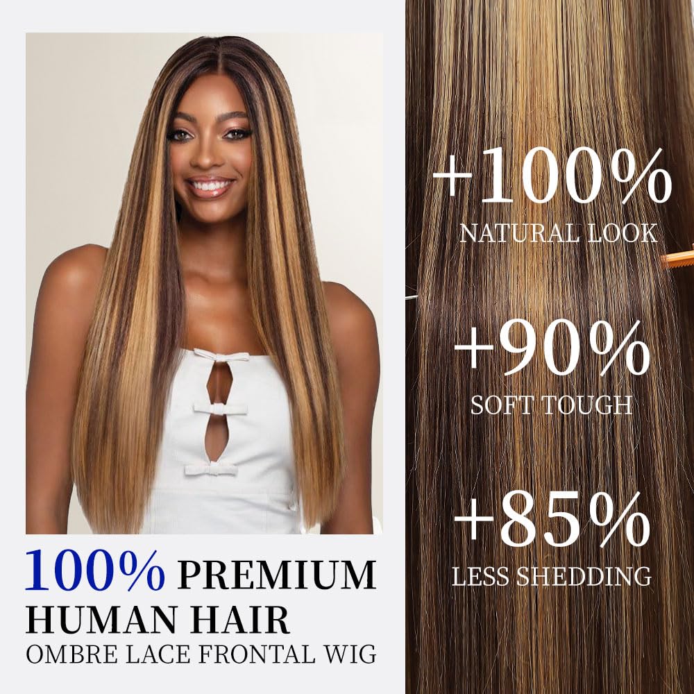 WOOMN honey blonde 13x6 lace frontal demonstrates skin-tone blending for natural parting.