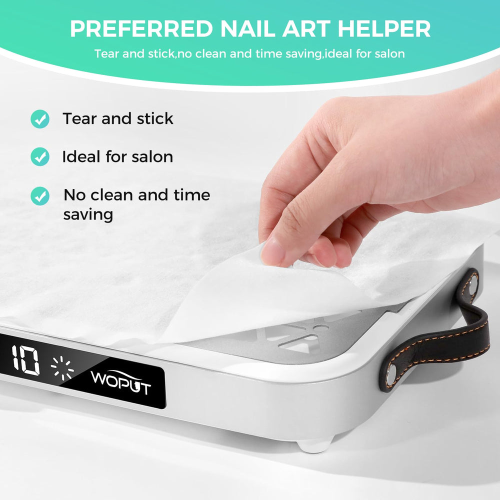 Woput nail dust collector filter papers tray with 30 replacements.