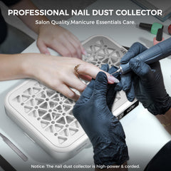 Woput nail dust collector LED display illustrates adjustable speed control.