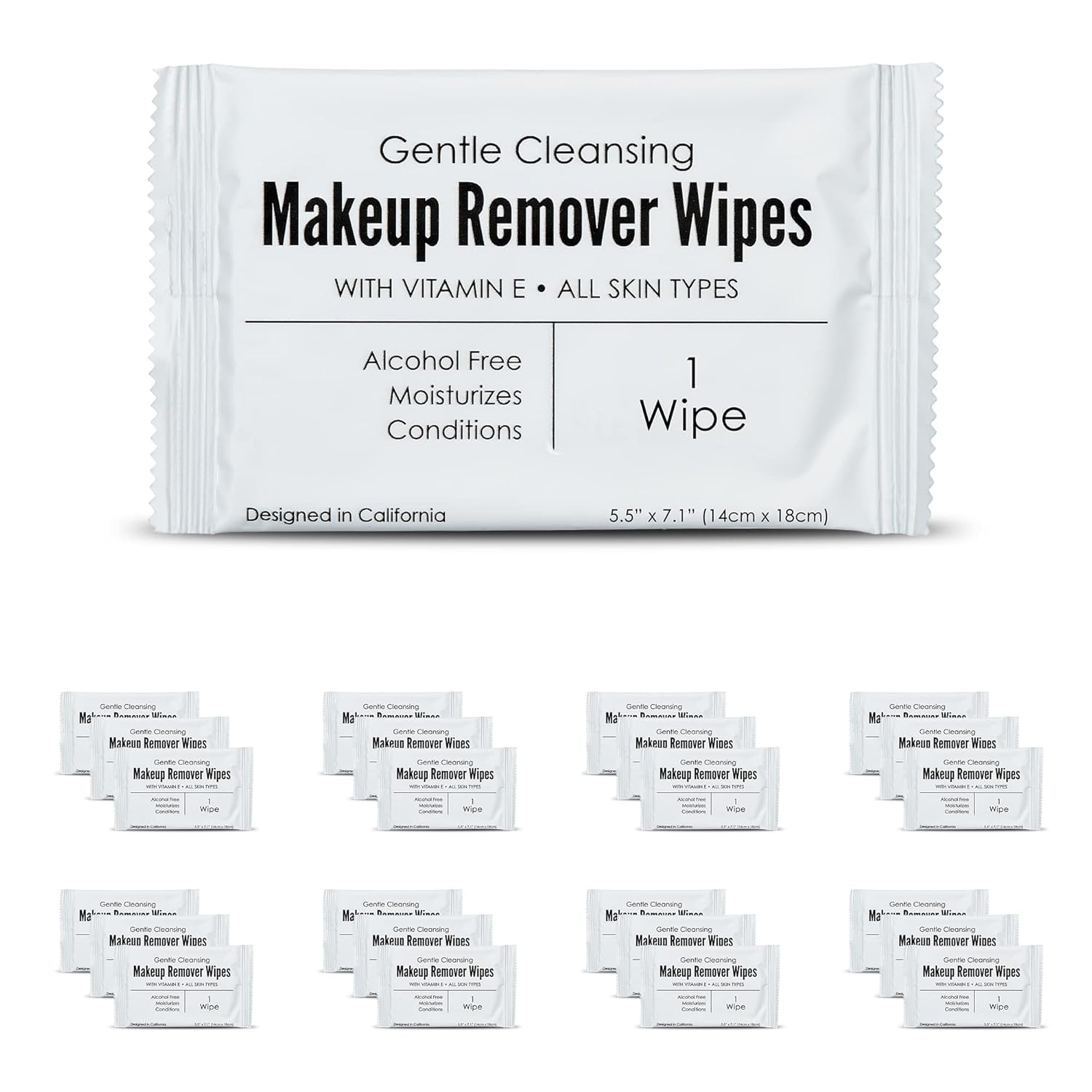 World Amenities bulk makeup remover wipes pack for hotel guest amenities