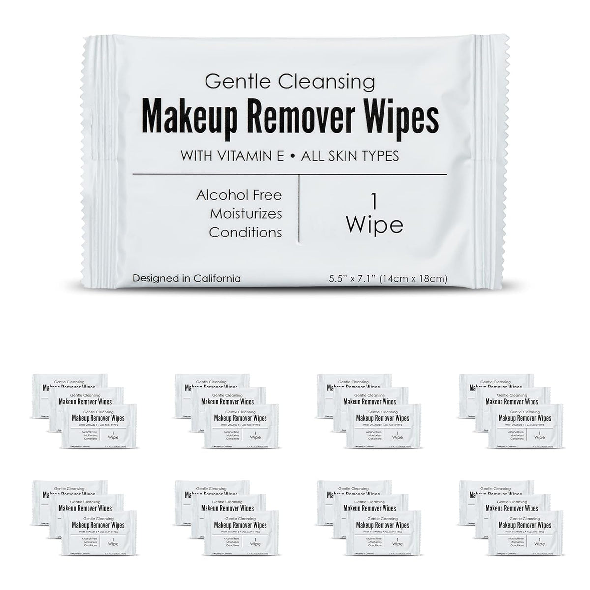 World Amenities bulk makeup remover wipes pack for hotel guest amenities