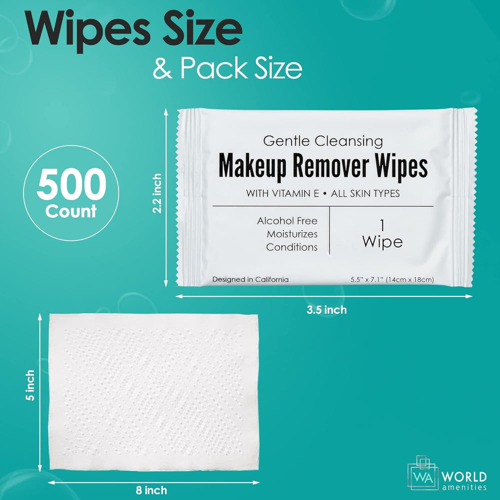 World Amenities large soft wipes providing thorough cleansing and comfort