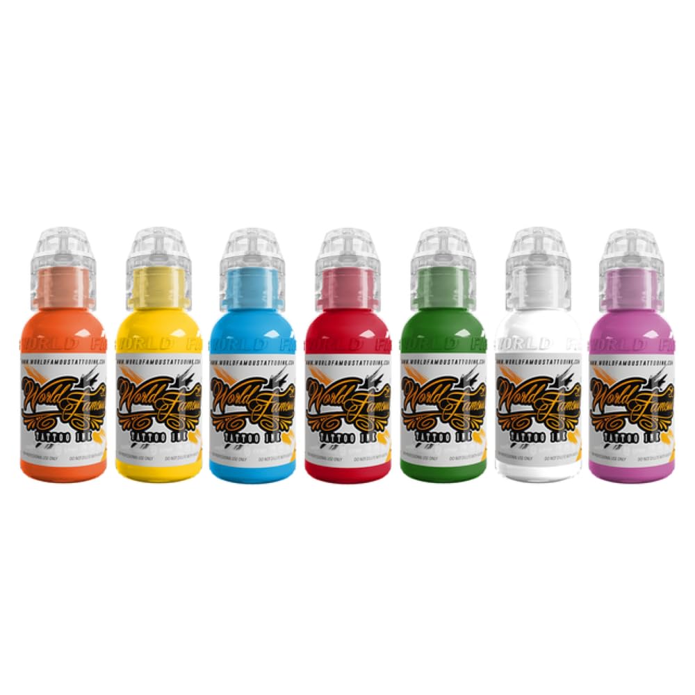 World Famous Tattoo Ink Samuel O'Reilly bottle showing midtone shading for portraits.