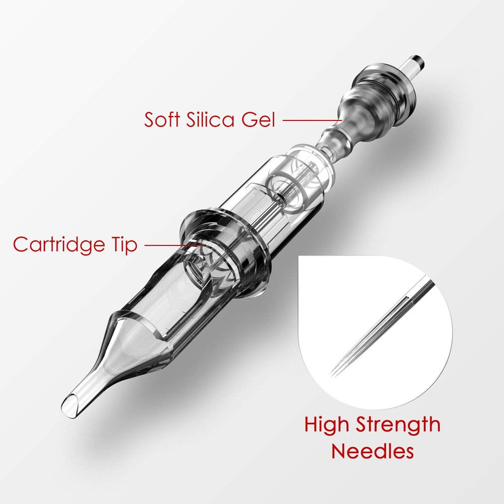 Wormhole Tattoo cartridge needles 1209RL image enabling steady long lines
