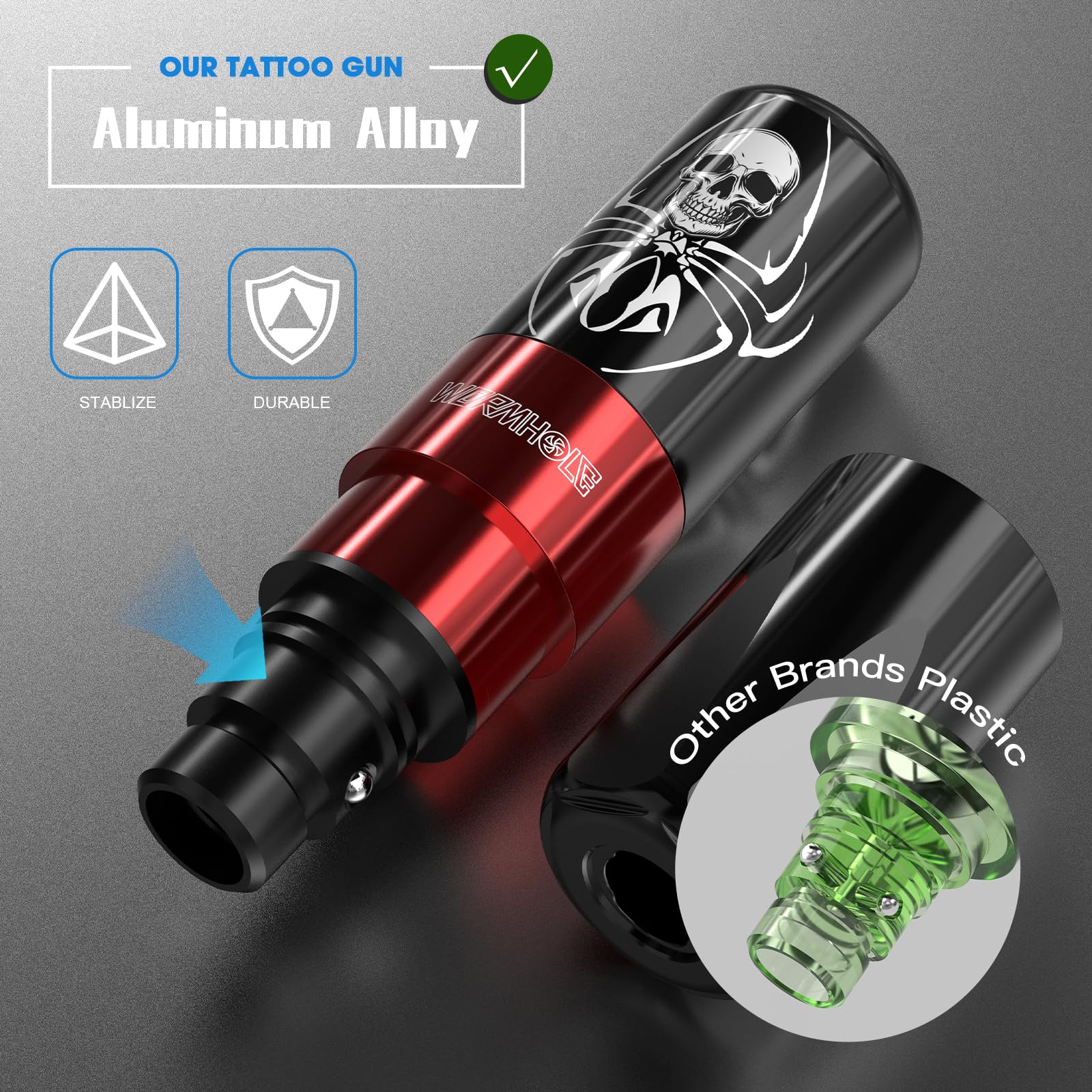 Wormhole Tattoo Kit ink set and cartridges arranged for clean beginner setups