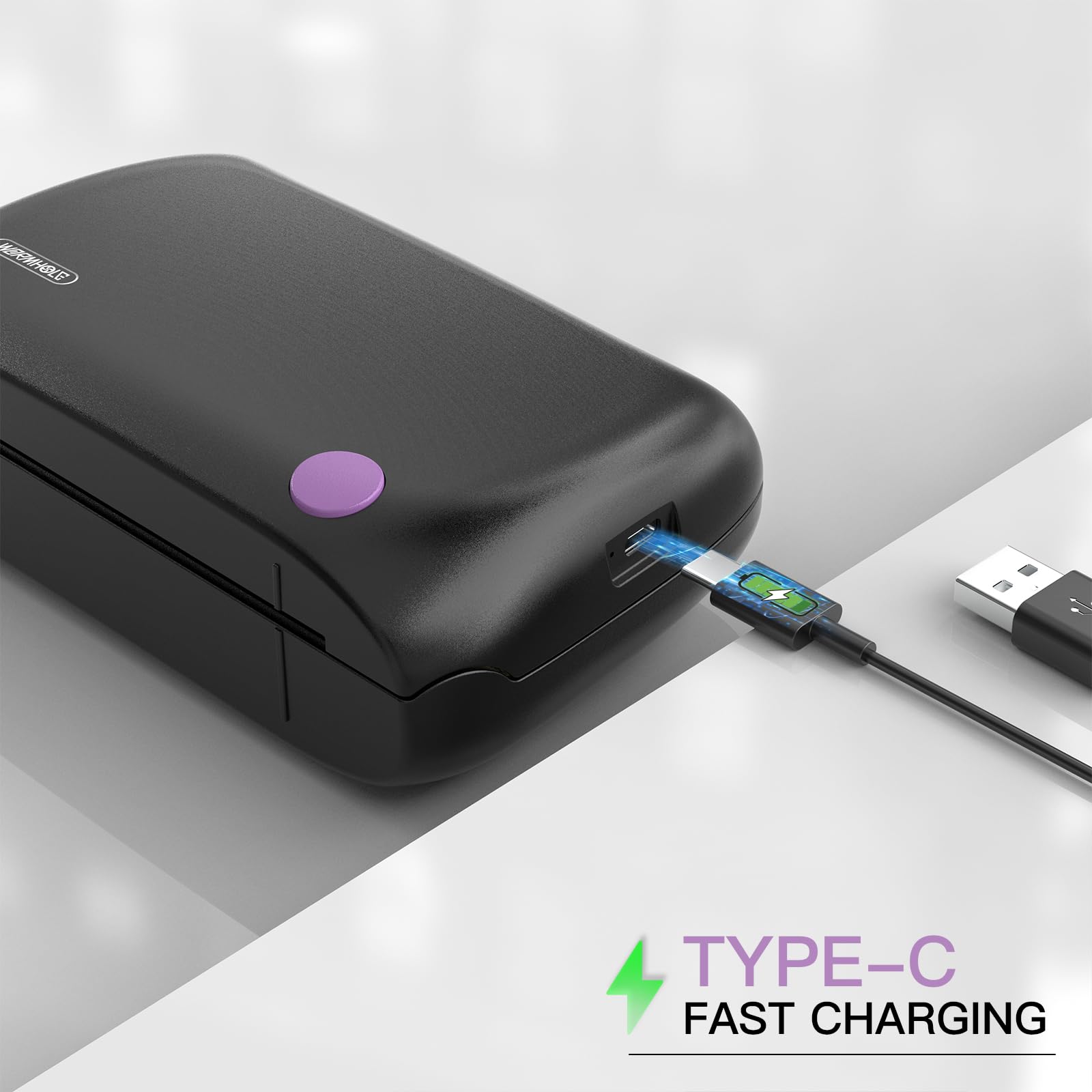 Wormhole Tattoo Printer inkless thermal technology delivering clean stencil output.