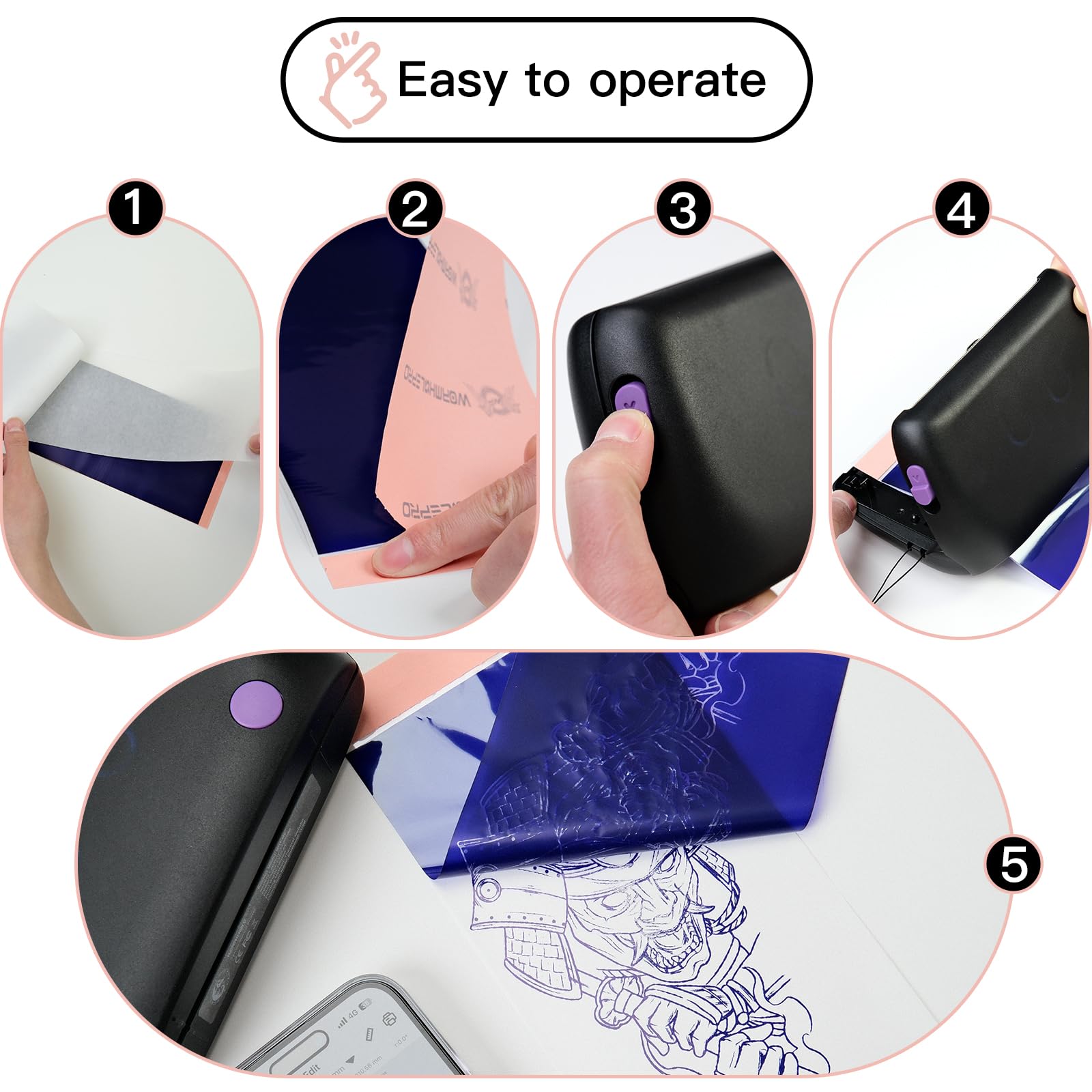 Wormhole Tattoo Printer on-the-go setup demonstrating lightweight travel-friendly use.