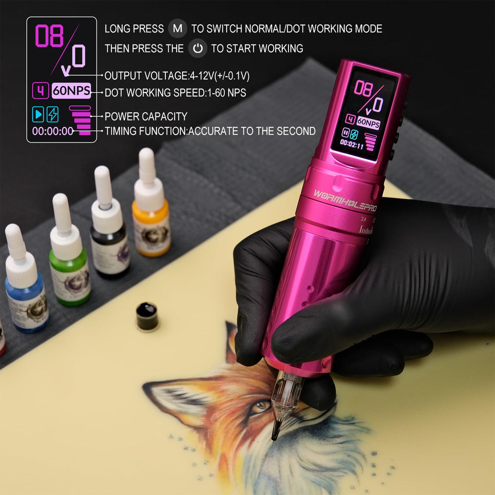 WORMHOLEPRO 80pcs tattoo kit contents organized for quick setups.