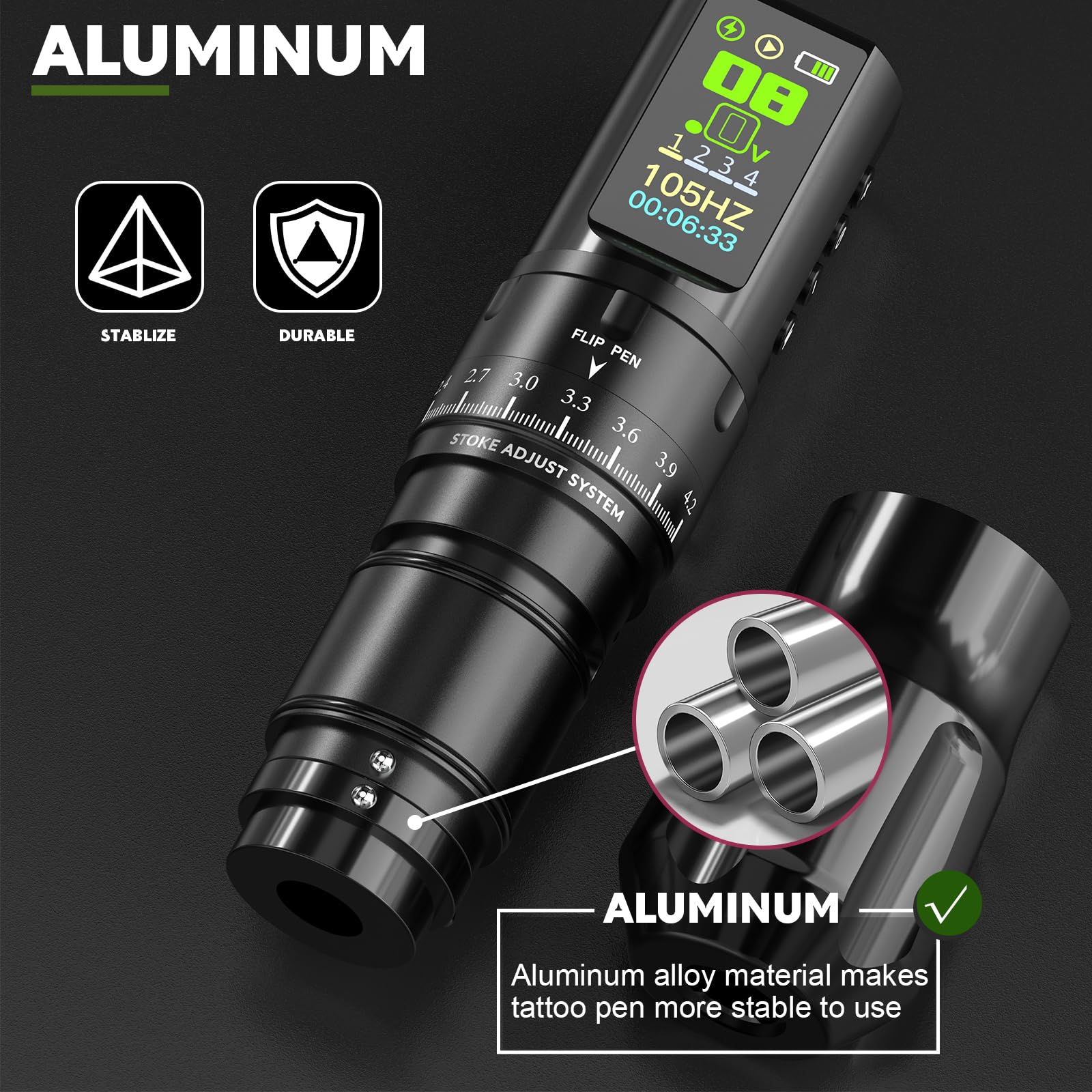 WORMHOLEPRO Aquila 12-month warranty—after-sales support for confident tattooing.