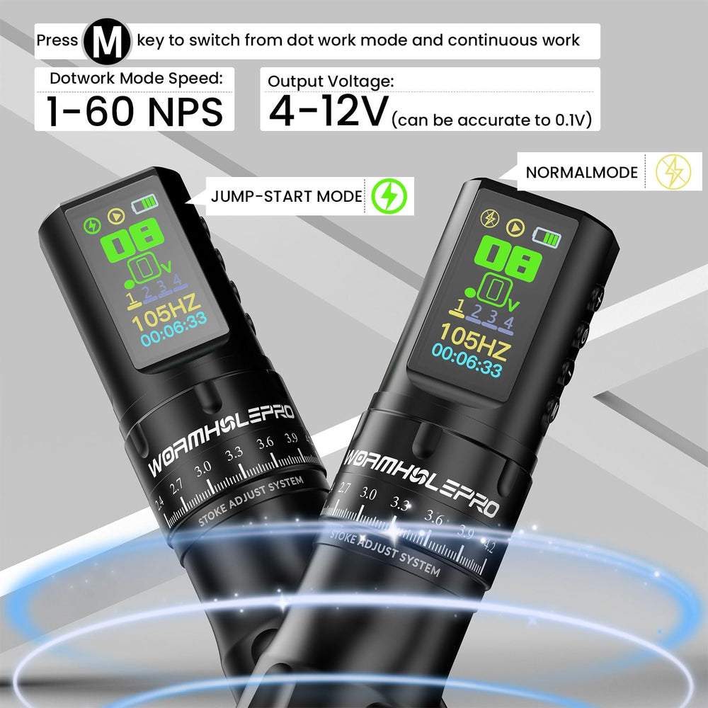 WORMHOLEPRO Aquila smart display—real-time status helps prevent errors mid-session.