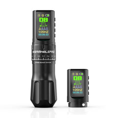 WORMHOLEPRO Aquila wireless tattoo pen—compact design for easy portable sessions.
