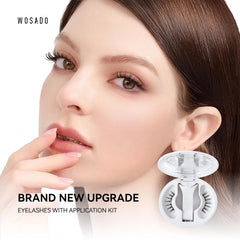 WOSADO exclusive R-SLM technology close-up highlighting lightweight magnetic lash fit.