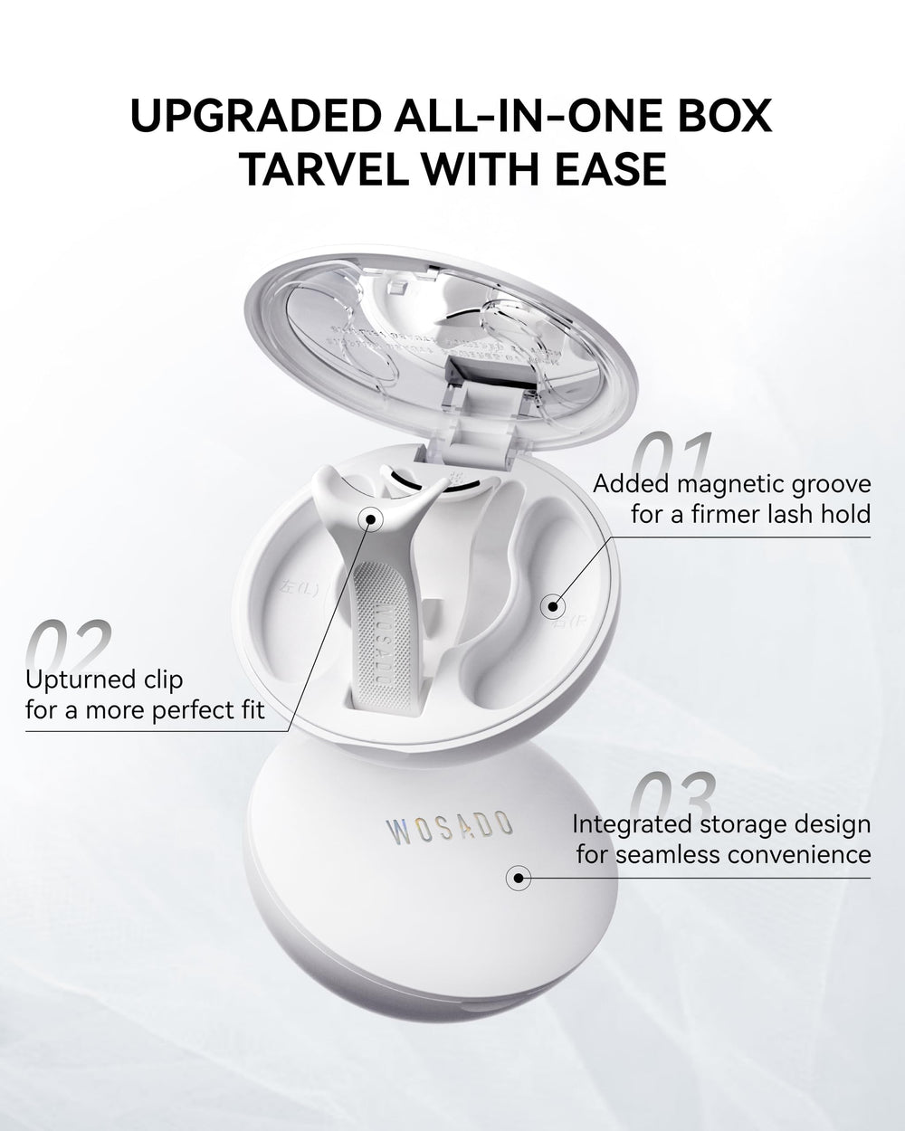 WOSADO lightweight lashes feel feather-light on lids and comfortable.