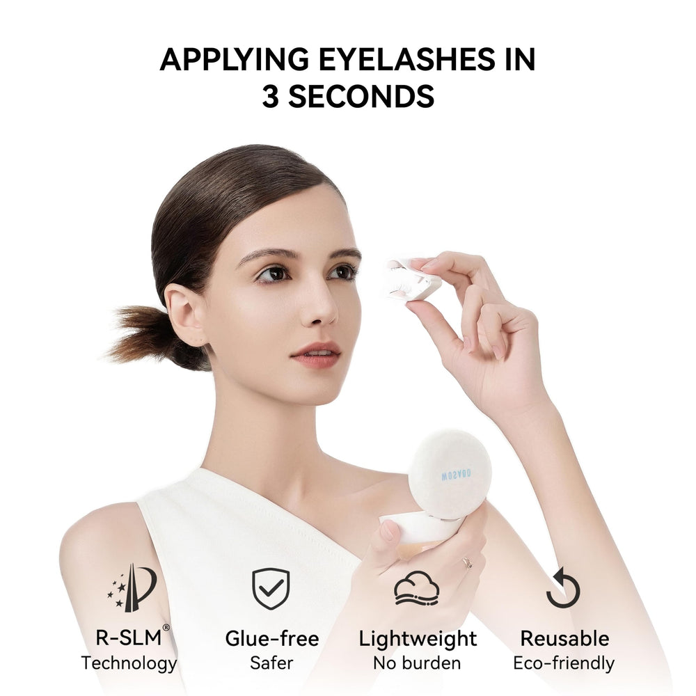 R-SLM technology graphic shows snug fit for various eye shapes