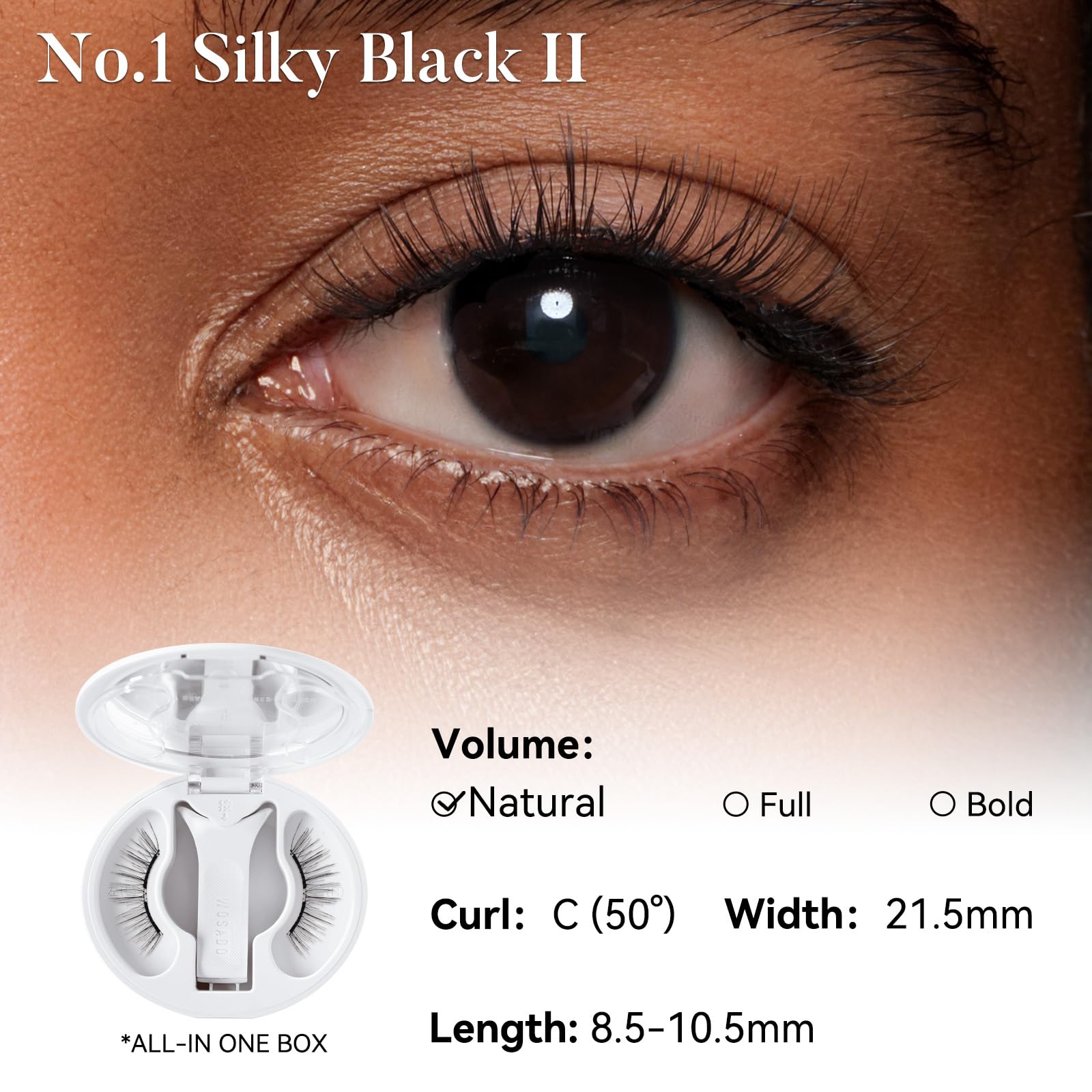 WOSADO reusable glue-free magnetic lashes for sustainable, versatile wear.