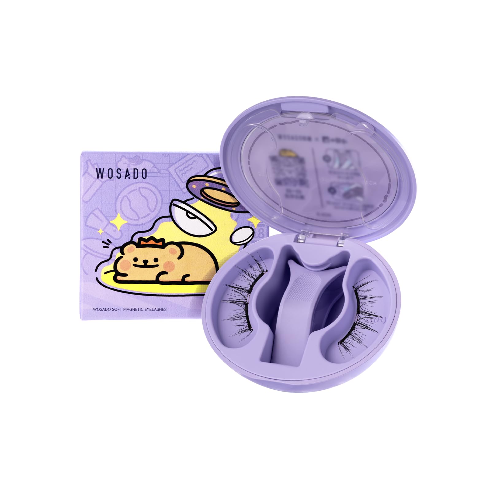 WOSADO No.14 Frost Black magnetic lashes with applicator for easy, on-the-go glam.