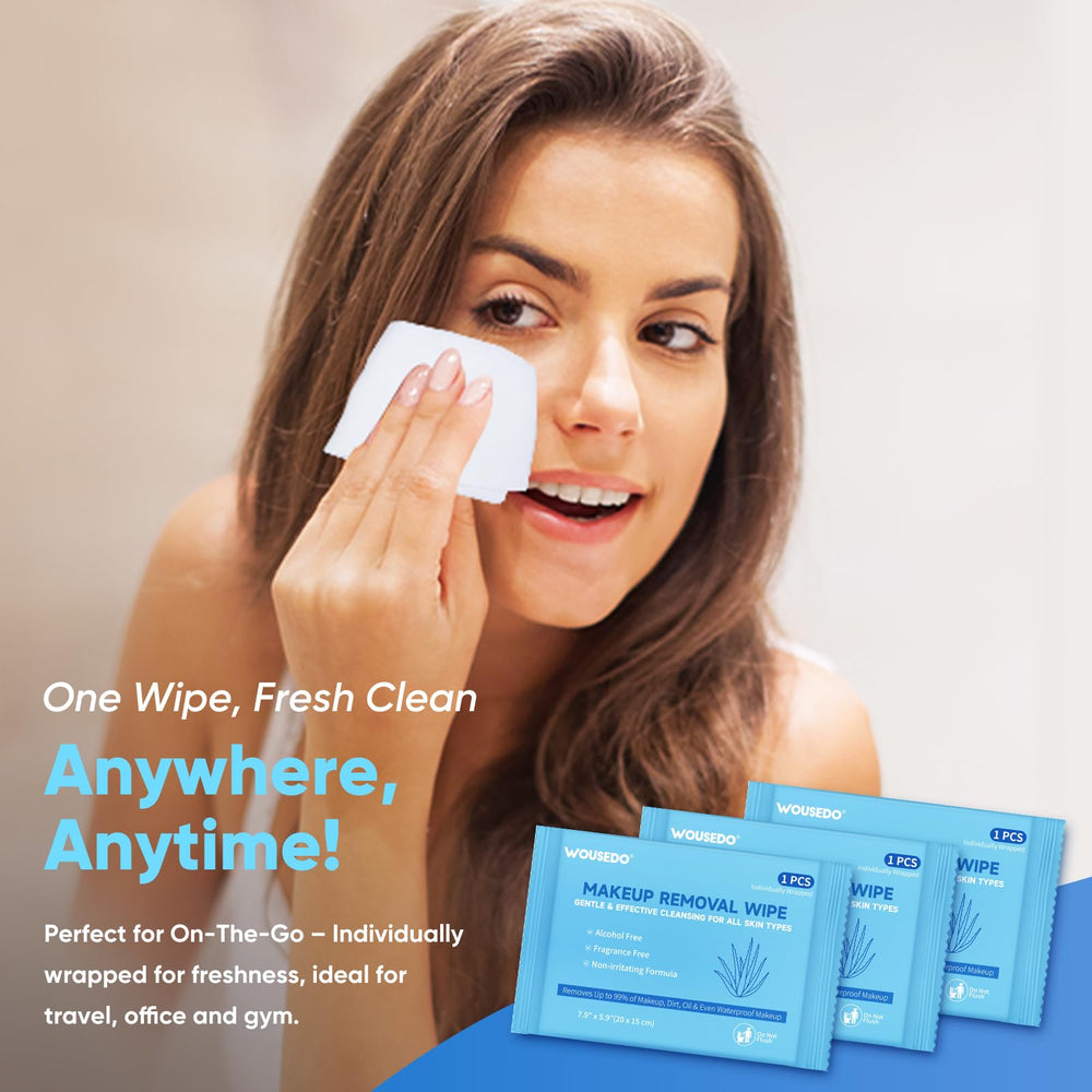 WOUSEDO waterproof makeup removal without residue, ideal for stubborn products