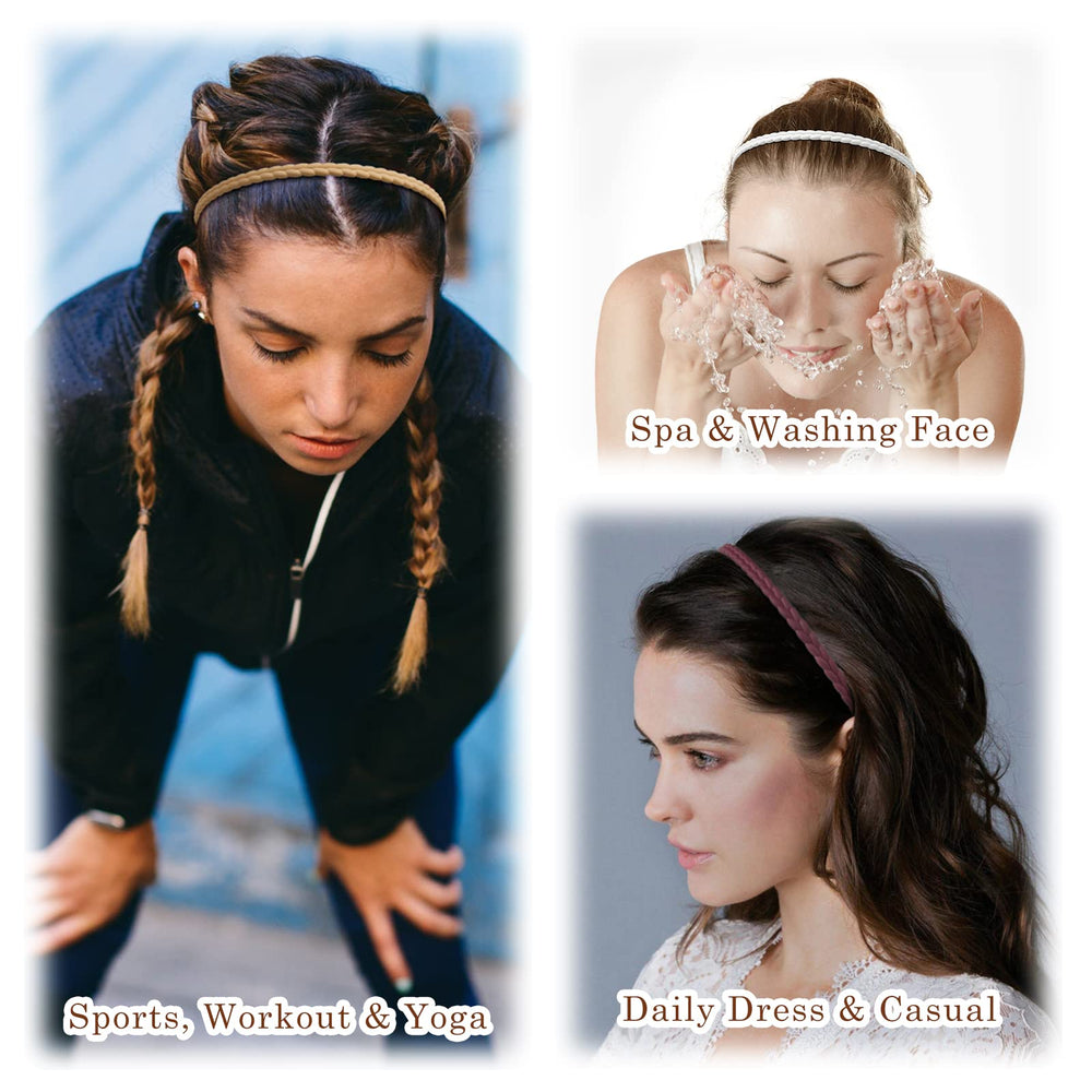 WOVOWOVO 7mm headbands with flexible elastic fit for all ages and styles.