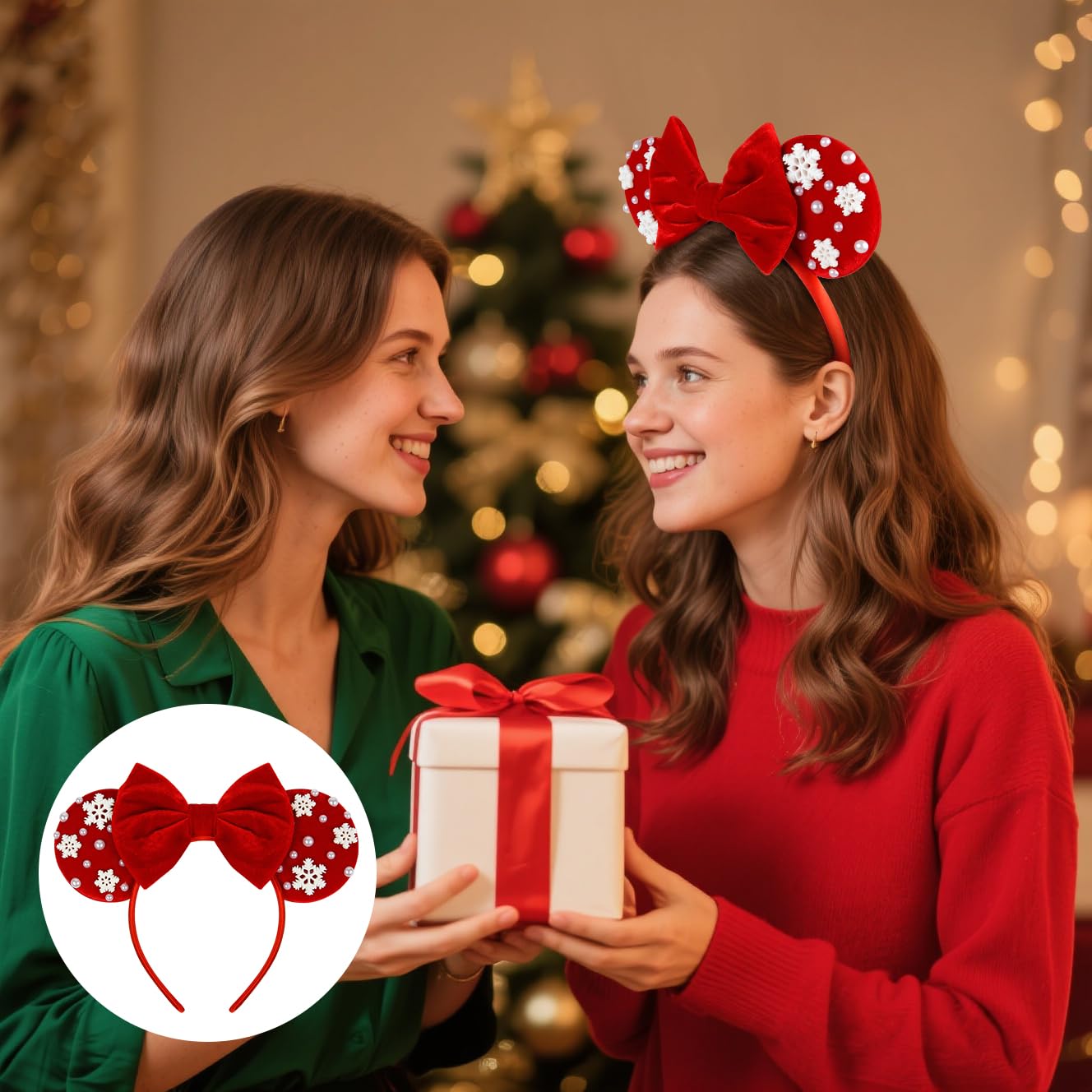 WOVOWOVO Christmas headband as photography prop for festive shoots