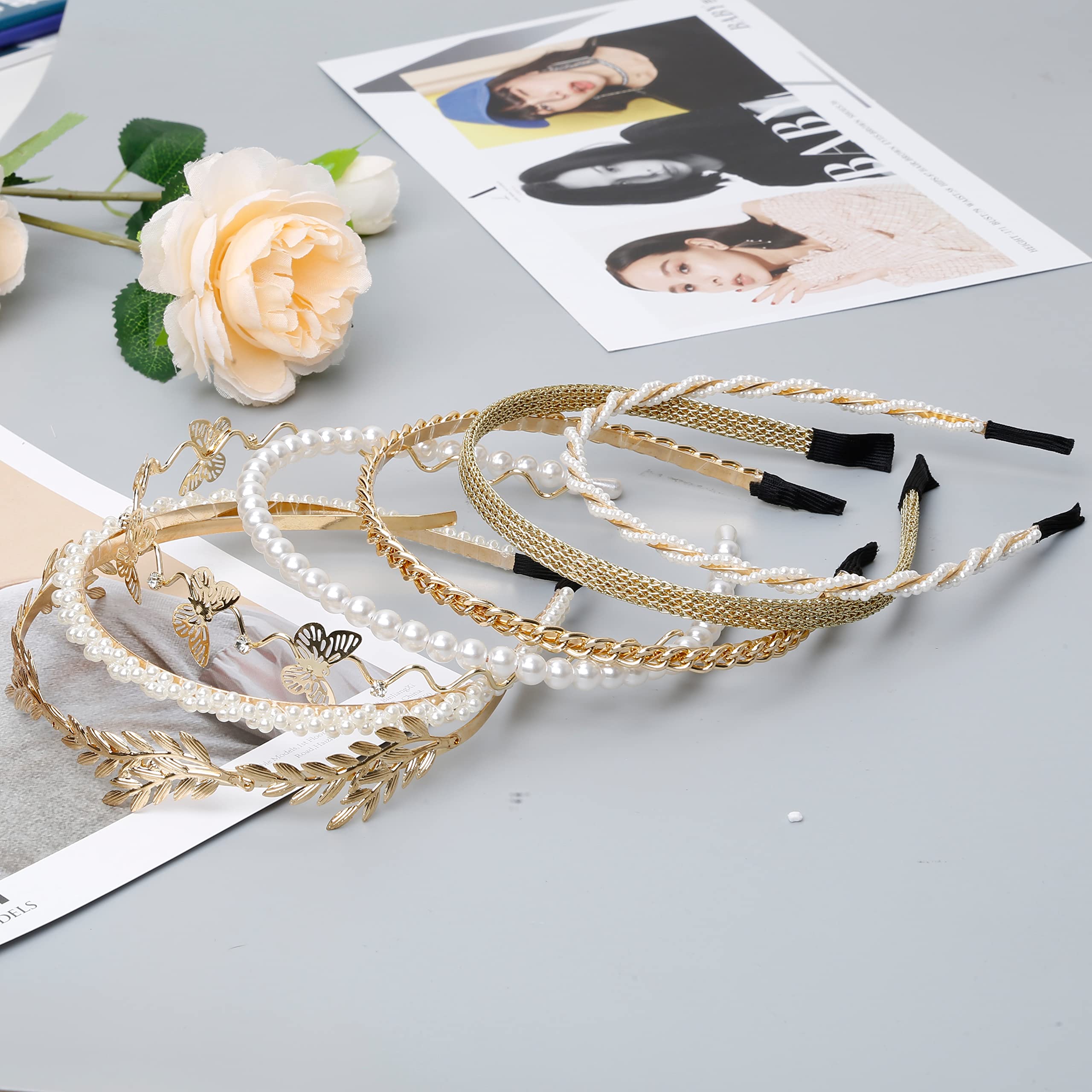 WOVOWOVO headband with chains provides secure fit and modern flair.
