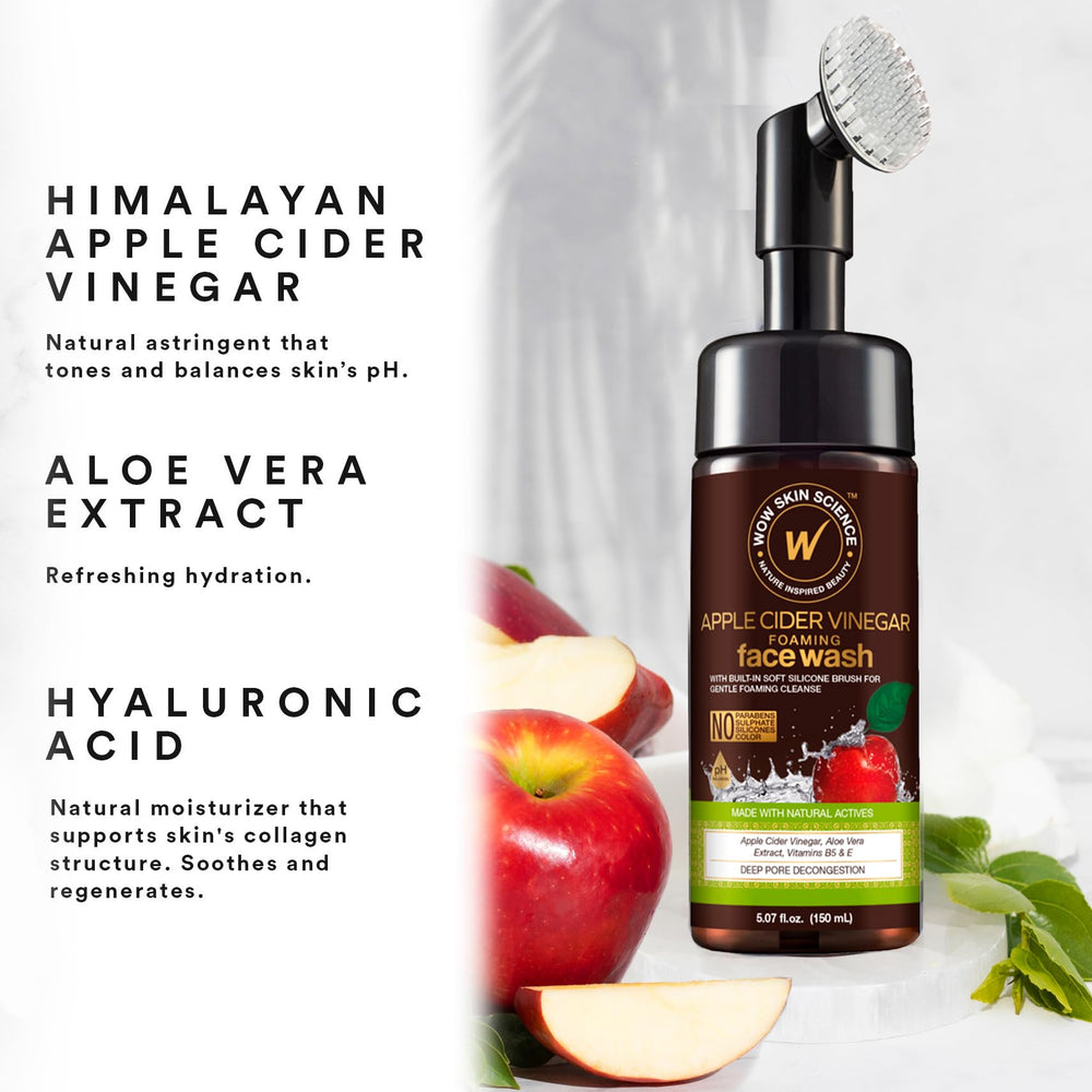 WOW Skin Science apple cider vinegar ingredients feature aloe and vitamins for nourishment.