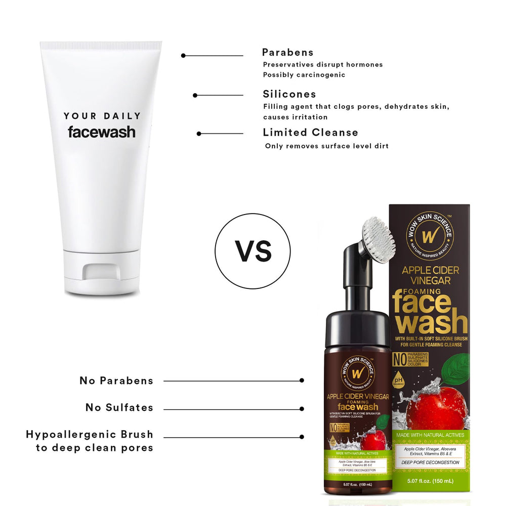WOW Skin Science face cleanser safe for sensitive skin in mild formula.