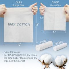 WOWOTEX 100% cotton face towels, soft and absorbent for gentle cleansing and skincare routines