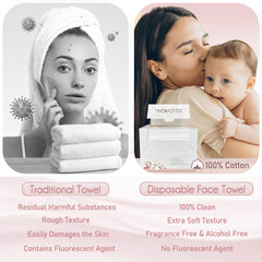 WOWOTEX fragrance-free alcohol-free towelettes ideal for sensitive skin and whole-body cleansing