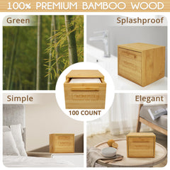 WOWOTEX Luxe bamboo towel container open reveals easy access for daily use.