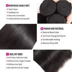 Wowqueen Beauty Brazilian straight bundles 18in deliver smooth movement with minimal tangling.