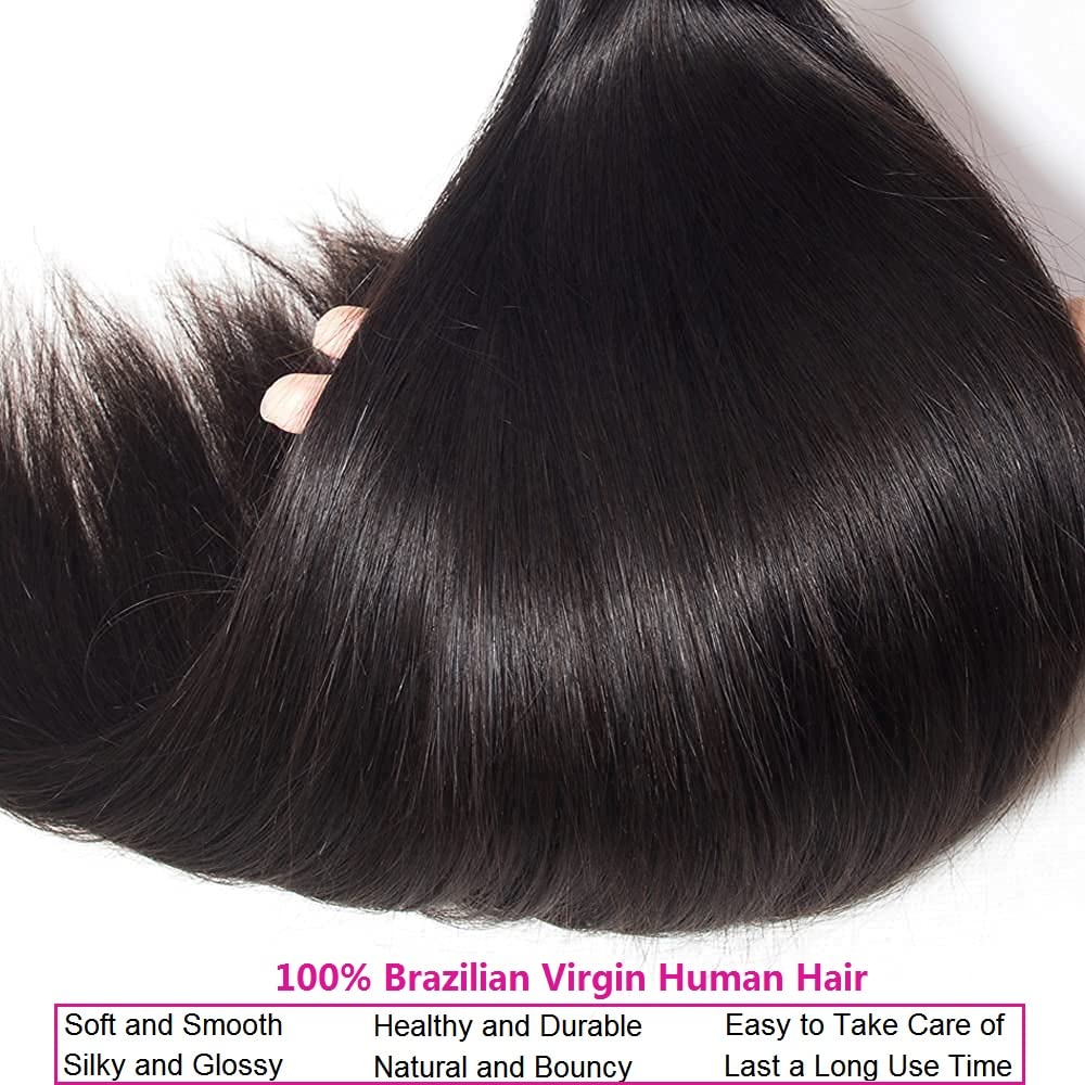 WOWQUEEN natural black straight bundle ready to be straightened or curled