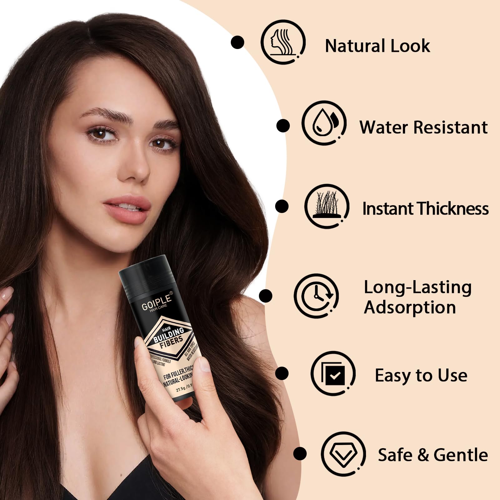 WOZUTUNT beard styling fibers help create fuller, defined facial hair.