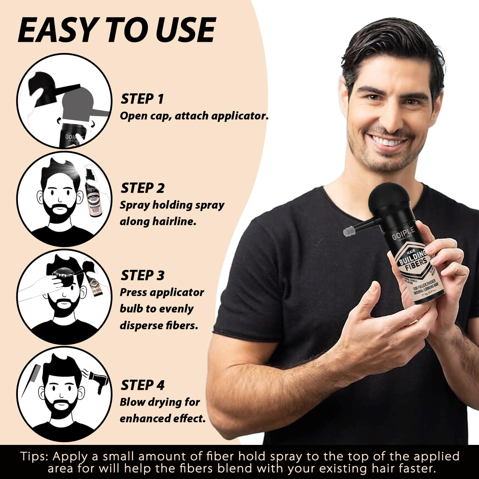 WOZUTUNT Beard Tools Set complements head-to-chin styling and grooming.