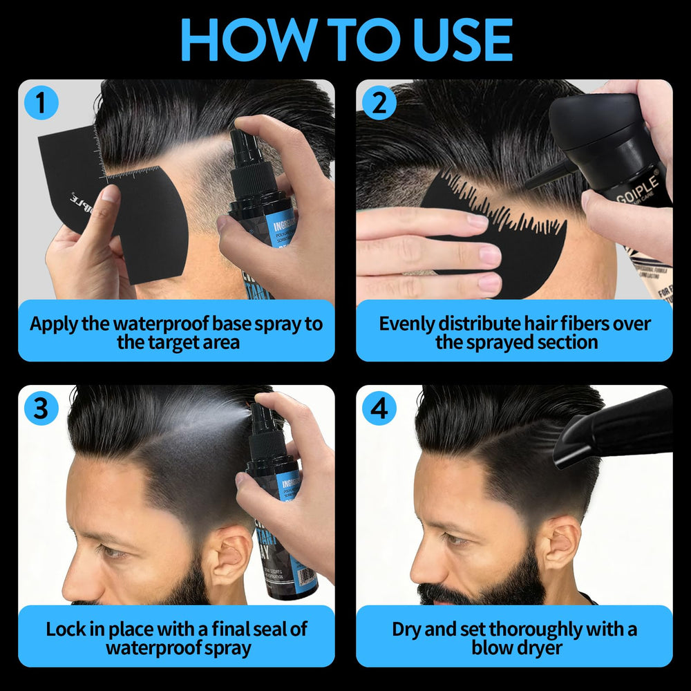 WOZUTUNT black-hair-coverage-demo illustrates natural blending on dark hair