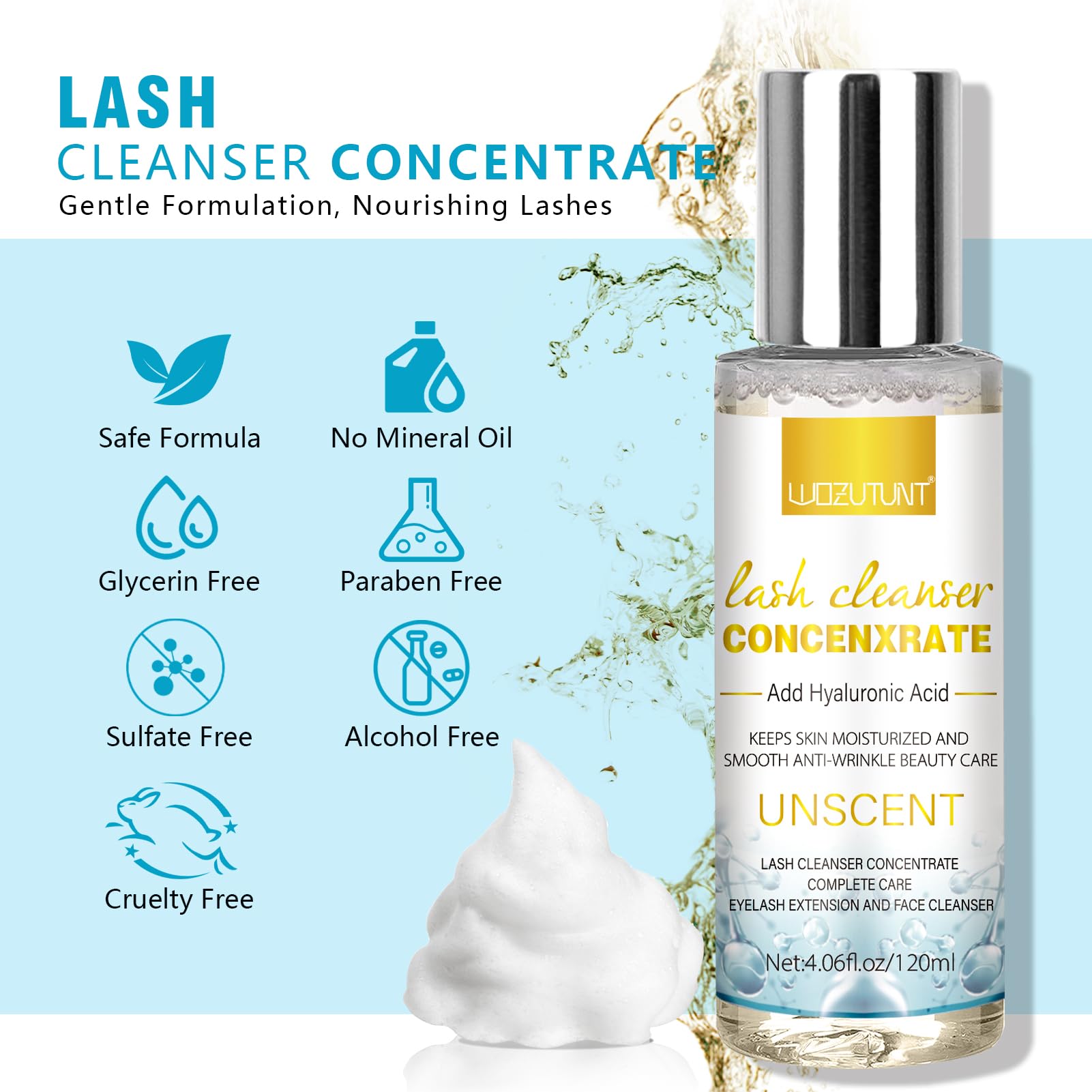 WOZUTUNT disposable wand brushes for hygienic lash maintenance