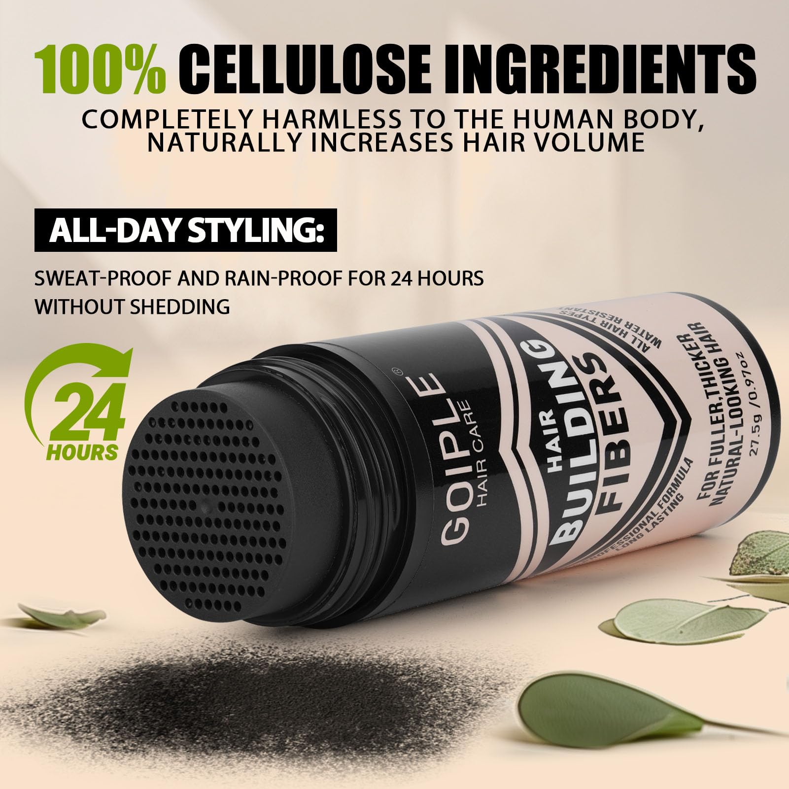 WOZUTUNT hairline enhancement fibers offer natural-looking density.