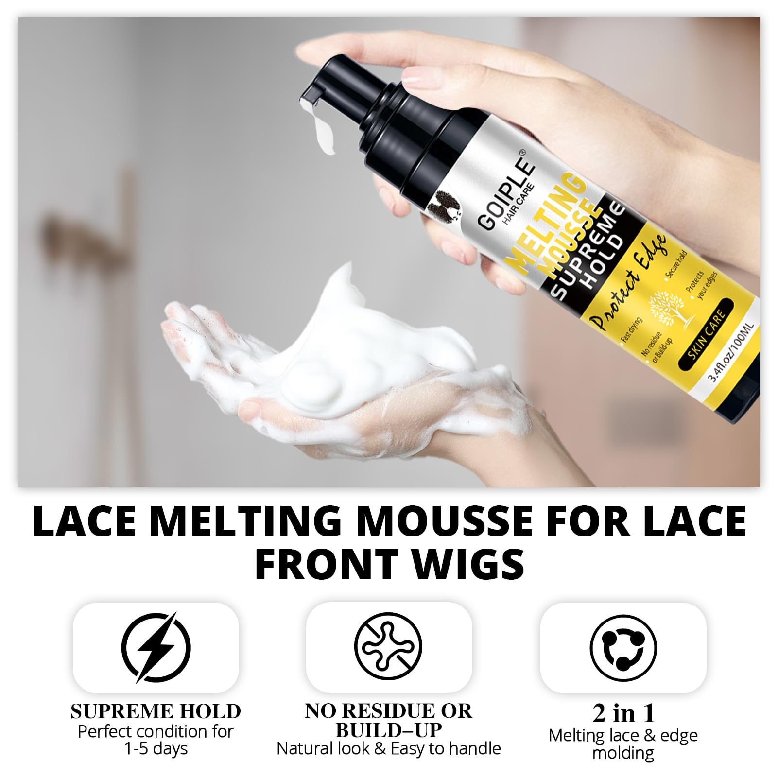 WOZUTUNT spray derretimiento encaje, aplicación sencilla